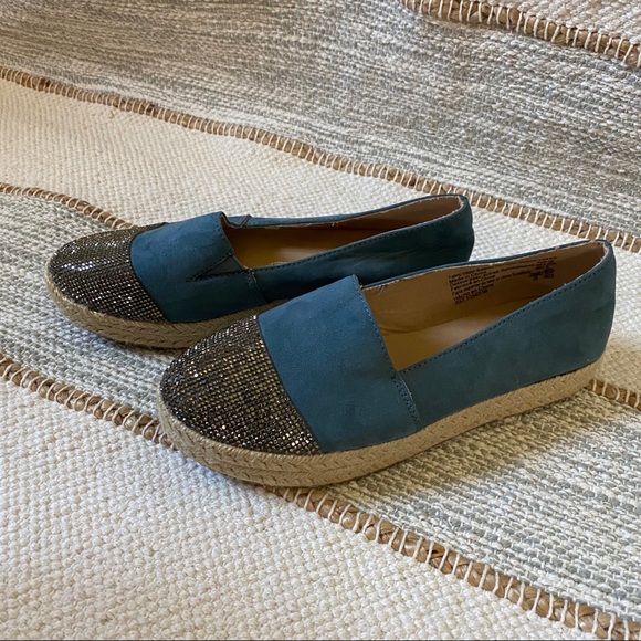 Brash Shoes Brash Blue Suede Espadrilles Shoes Poshmark
